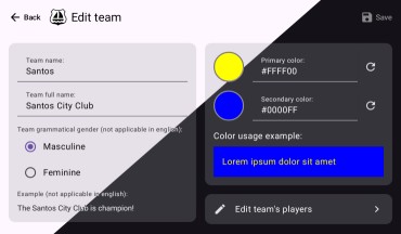 Customization Screenshot